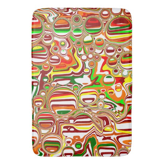 Retro Bubbles Badmat (Voorkant Verticaal)