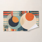 Retro Bubbles Cirkels en Strepen 338 Bad Handdoek (Handdoek)