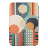 Retro Bubbles Cirkels en Strepen 338 Badmat (Voorkant Verticaal)