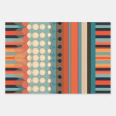 Retro Bubbles Cirkels en Strepen 338 Inpakpapier Vel (Voorkant 2)