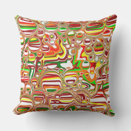 Retro Bubbles digitale kunst Buitenkussen