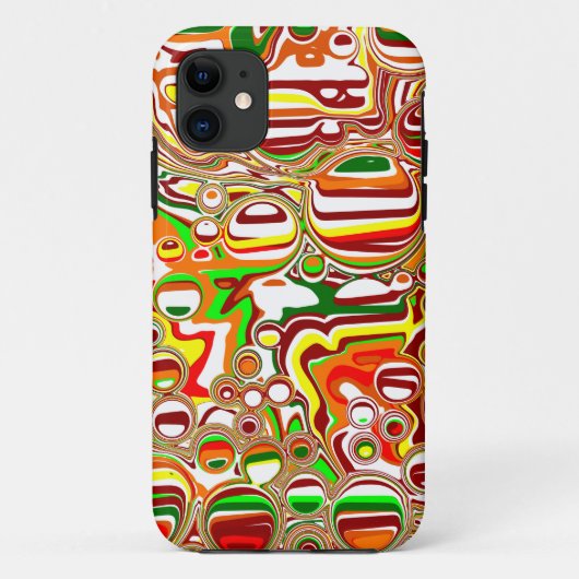 Retro Bubbles digitale kunst Case-Mate iPhone Case (Achterkant)