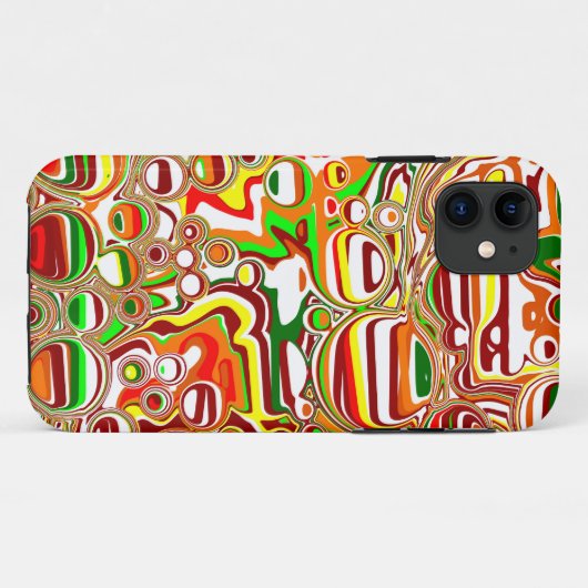 Retro Bubbles digitale kunst Case-Mate iPhone Case (Achterkant (horizontaal))
