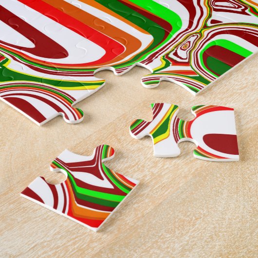 Retro Bubbles digitale kunst Legpuzzel (Zijkant)