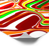 Retro Bubbles digitale kunst Poster (Hoek)