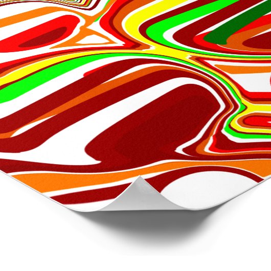 Retro Bubbles digitale kunst Poster (Hoek)