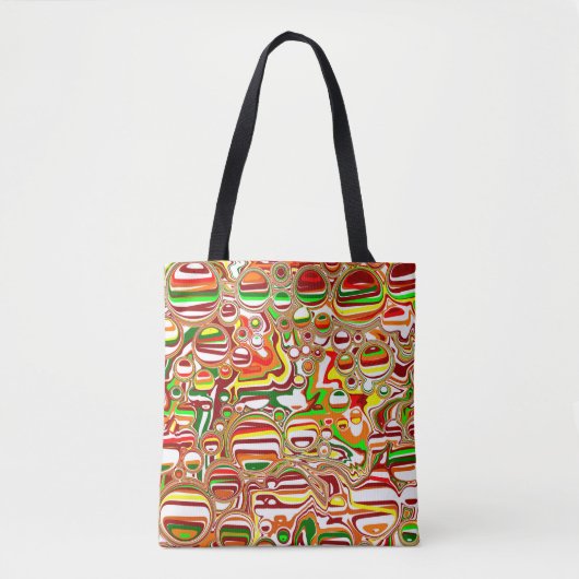 Retro Bubbles digitale kunst Tote Bag (Voorkant)