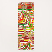 Retro Bubbles digitale kunst Yogamat (Voorkant)