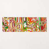 Retro Bubbles digitale kunst Yogamat (Voorkant (horizontaal))