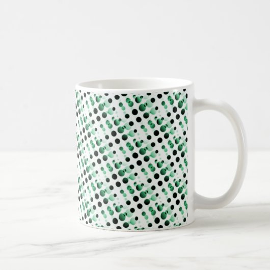 Retro Bubbles Mok, Clover Green Koffiemok (Rechts)