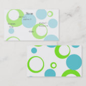 Retro Bubbles Visitekaartje (Voorkant / Achterkant)