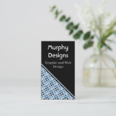 Retro Bubbles Visitekaartje, lichtblauw Visitekaartje (Staand voorkant)