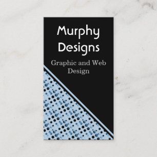 Retro Bubbles Visitekaartje, lichtblauw Visitekaartje