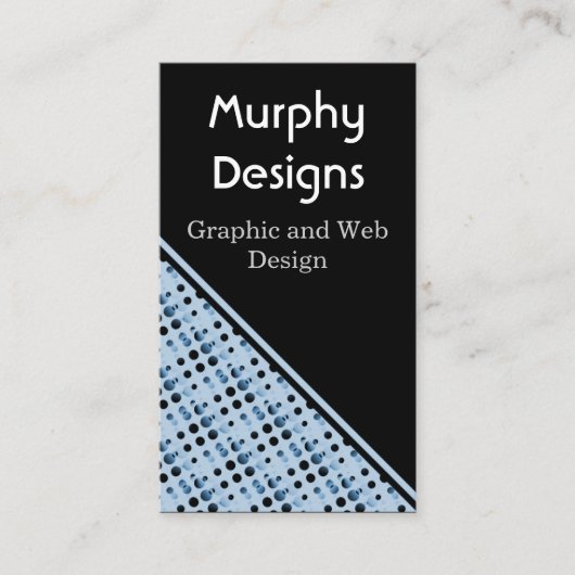 Retro Bubbles Visitekaartje, lichtblauw Visitekaartje (Voorkant)