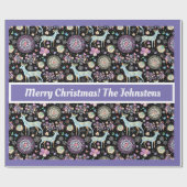 Retro Bucks en Lavendel Wrapping Papier (Vlak)