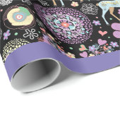 Retro Bucks en Lavendel Wrapping Papier (Rol Hoek)