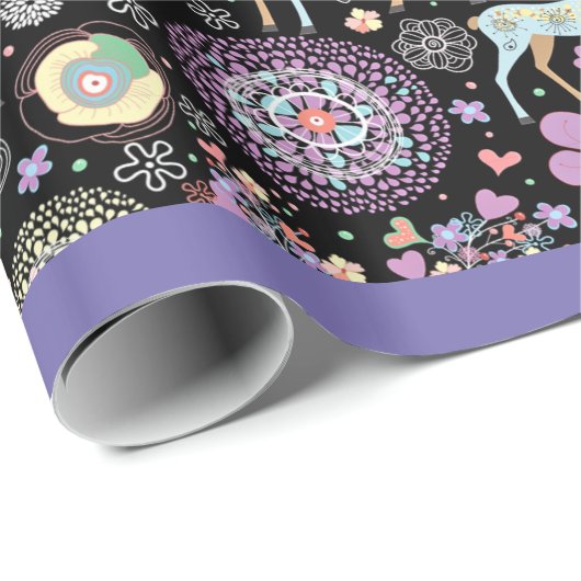 Retro Bucks en Lavendel Wrapping Papier (Rol Hoek)