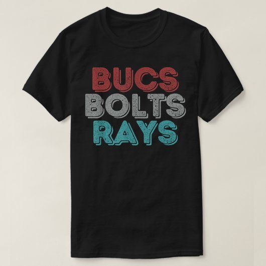 Retro  Bucs Bolts Rays T-shirt (Design voorkant)