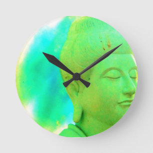RETRO BUDDHA-klok Ronde Klok
