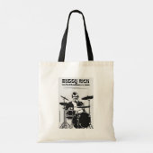  retro Buddy Rich drummer van Jazz Legend Tote Bag (Achterkant)