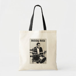  retro Buddy Rich drummer van Jazz Legend Tote Bag