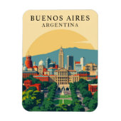 Retro Buenos Aires Argentinië Reissouvenir Magneet (Verticaal)