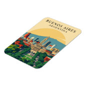 Retro Buenos Aires Argentinië Reissouvenir Magneet (Linkerzijde)