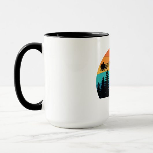 Retro Buffalo Bison Nationaal Park Kerstmis Mok (Links)