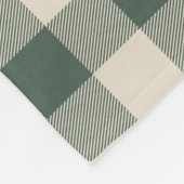 Retro Buffalo Pset Forest Green Persoonlijke naam Fleece Deken (Hoek)