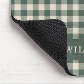 Retro Buffalo Pset Forest Green Persoonlijke naam Muismat (Hoek)