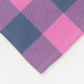 Retro Buffalo Pset Pink Blue Persoonlijke naam Fleece Deken (Hoek)