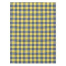 Retro Buffalo Pset Tartan Geel Blauw Tafelkleed