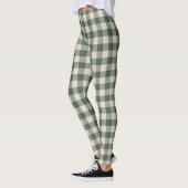 Retro Buffalo Pset Tartan Patroon Forest Green Leggings (Links)