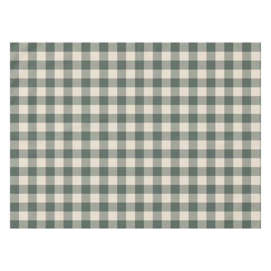 Retro Buffalo Pset Tartan Patroon Forest Green Tafelkleed (Voorkant (Horizontaal))
