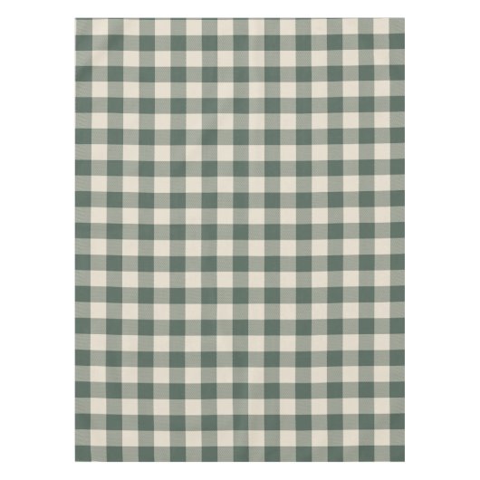 Retro Buffalo Pset Tartan Patroon Forest Green Tafelkleed (Voorkant)