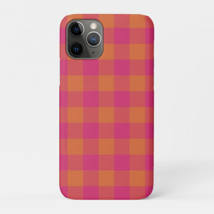 Retro Buffalo Pset Tartan Roze en Oranje Case-Mate iPhone Case