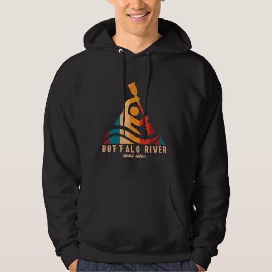 Retro Buffalo River Kajakken Hoodie (Voorkant)