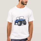 retro buggy open topped in blauw t-shirt (Voorkant)
