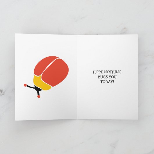 Retro Bugs - Aangepaste verjaardag Kaart (Binnen)