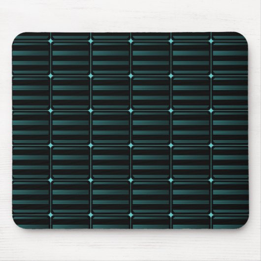 Retro Building Blocks Mousepad, Blauwgroen Muismat (Voorkant)
