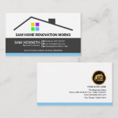 Retro Building Rooftop Home Reparatie Bouw Visitekaartje (Voorkant / Achterkant)