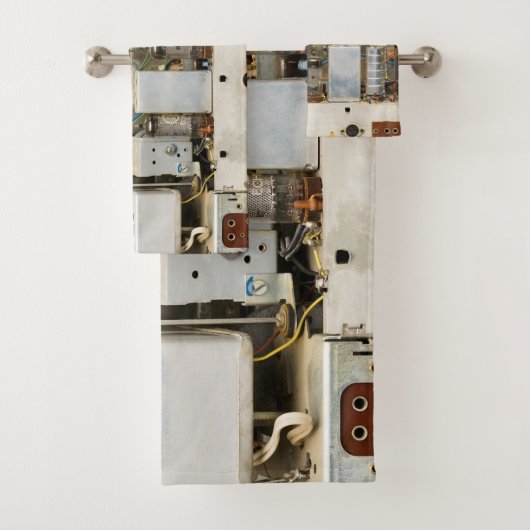 Retro buisradio bad handdoek (Insitu)