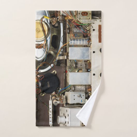 Retro buisradio bad handdoek (Handdoek)