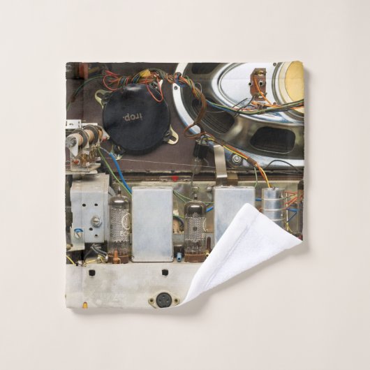 Retro buisradio bad handdoek (Wasdoekje)