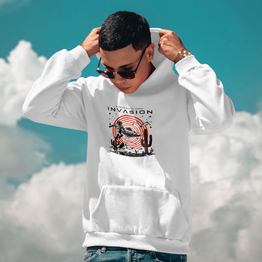 Retro Buitenaardse Invasie Hoodie
