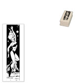 Retro buitenruimte dame rubberstempel (Gestempeld)