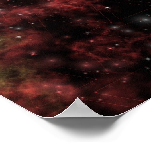 Retro Buitenruimte Mars - Kunst voor zonnestelsel Poster (Hoek)