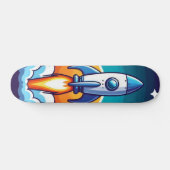Retro, buitenruimte raket persoonlijk skateboard (Horizontaal)