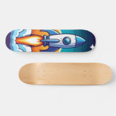 Retro, buitenruimte raket persoonlijk skateboard (Horizontaal)