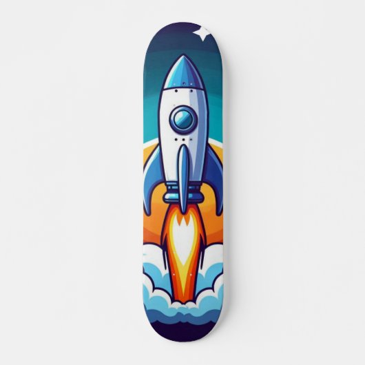 Retro, buitenruimte raket persoonlijk skateboard (Voorkant)